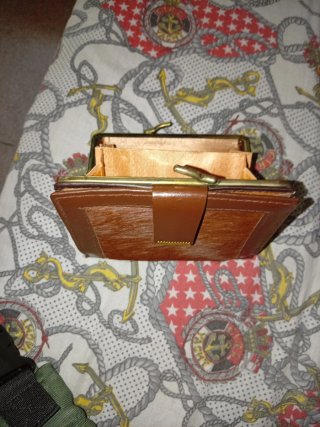 Monedero Piel Vintage Marrón