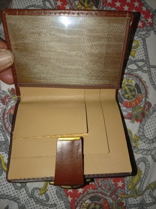 Monedero Piel Vintage Marrón