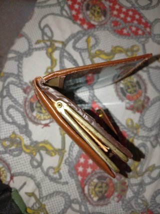 Monedero Piel Vintage Marrón