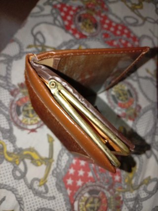 Monedero Piel Vintage Marrón