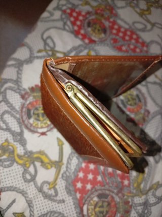 Monedero Piel Vintage Marrón