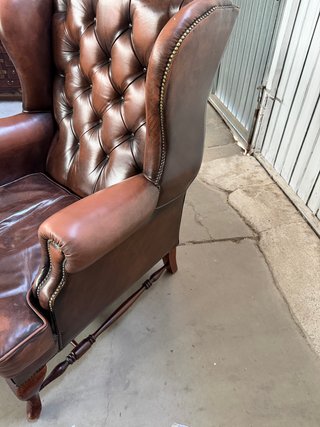 Sillón de cuero vintage marrón