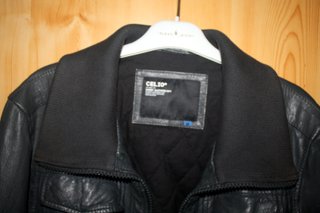 Cazadora de cuero negro, aviador, Celio, Talla M