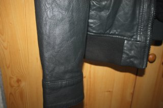 Cazadora de cuero negro, aviador, Celio, Talla M