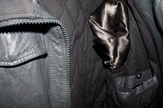 Cazadora de cuero negro, aviador, Celio, Talla M