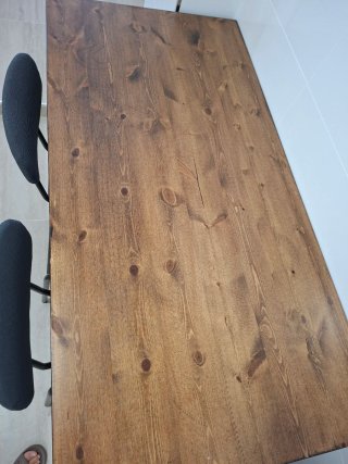 Mesa de comedor madera y metal
