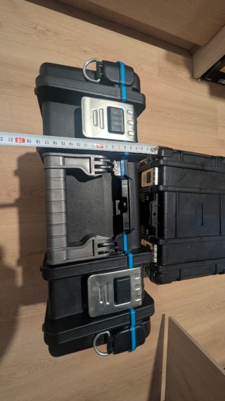 2 x Maletín técnico herramientas rígido azul