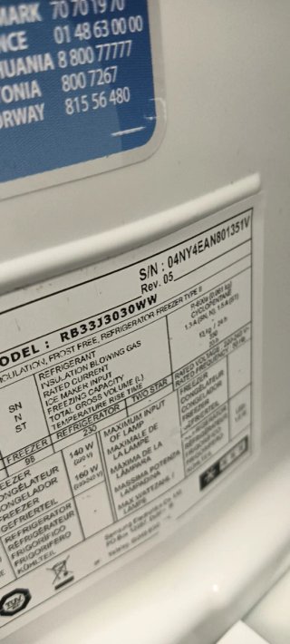 NEVERA COMBI SAMSUNG NO FROST ENERGÍA A+