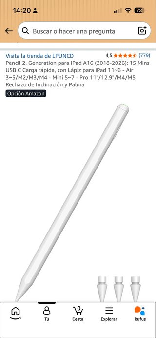 Lápiz Stylus para iPad