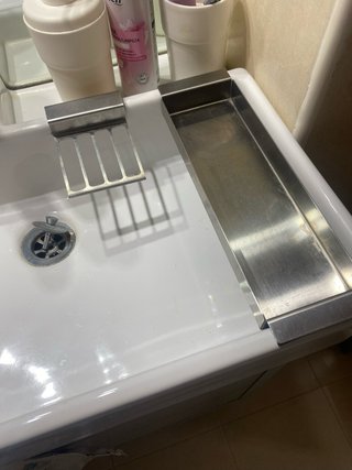 Conjunto Muebles Baño Rojo y Blanco