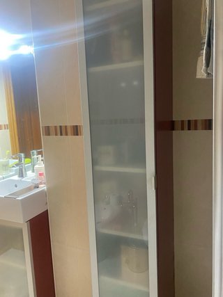 Conjunto Muebles Baño Rojo y Blanco