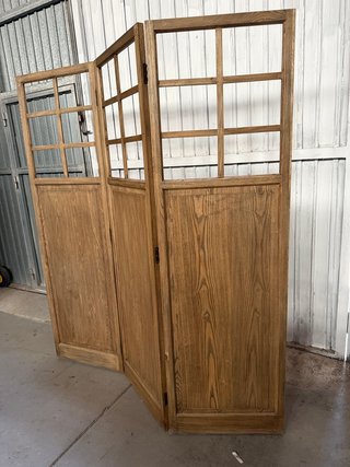 Biombo de madera maciza