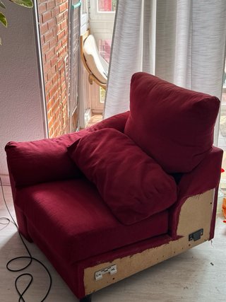 Sofá modular burdeos
