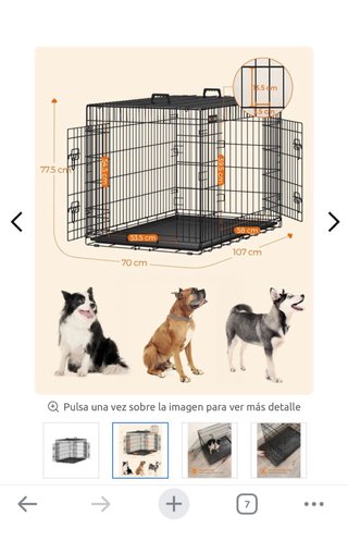 Jaula transportin metalica perros o gatos