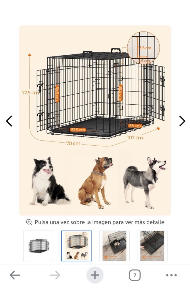 Jaula transportin metalica perros o gatos