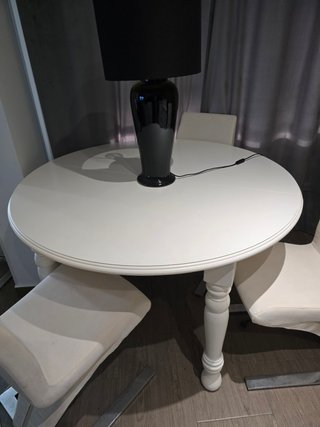 Mesa comedor extensible madera blanca