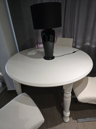 Mesa comedor extensible madera blanca