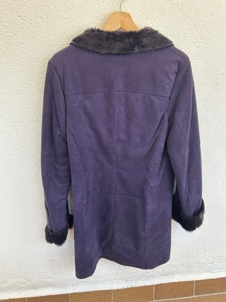 Chaqueta ante morada con forro de pelo