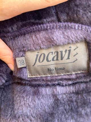 Chaqueta ante morada con forro de pelo