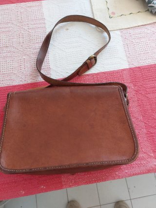Bolso Cuero Argentino Marrón
