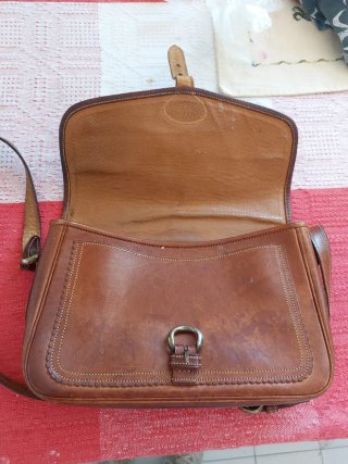 Bolso Cuero Argentino Marrón