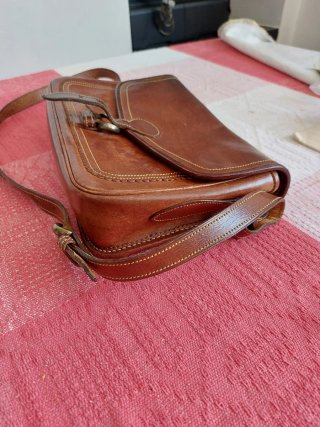 Bolso Cuero Argentino Marrón