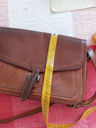Bolso Cuero Argentino Marrón