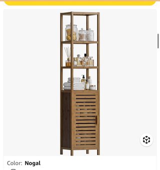 Estantería de baño de madera