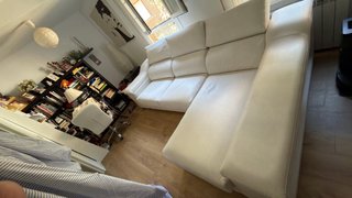 Sofá Divatto 3 plazas + chaise longue piel natural