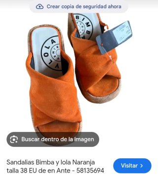 Sandalias Bimba y Lola Naranja Talla 38