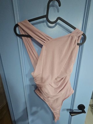 Body Zara rosa drapeado