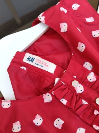 Vestido niña Hello Kitty rojo