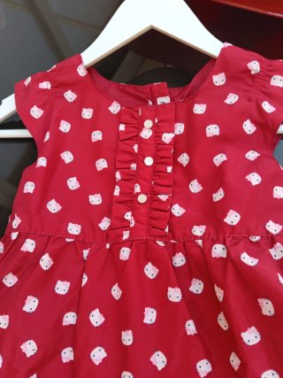 Vestido niña Hello Kitty rojo