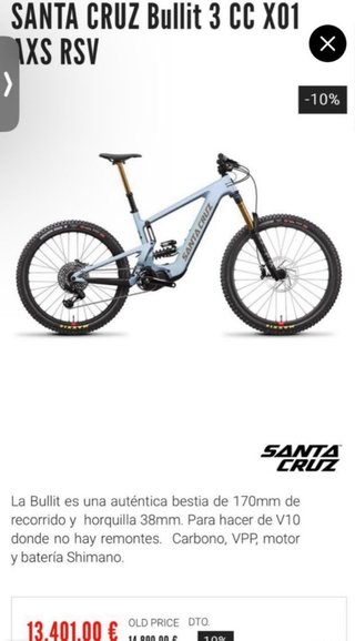 Santa Cruz Bicicleta Eléctrica