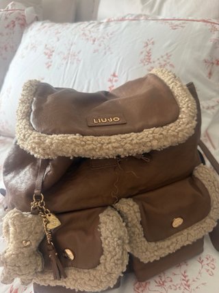 Mochila Liu Jo piel y borreguito