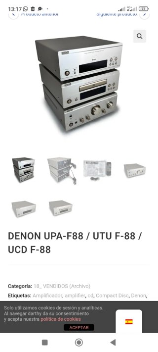 Equipo de música Denon F88