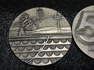 Lote 2 medallas conmemorativas telefónicas