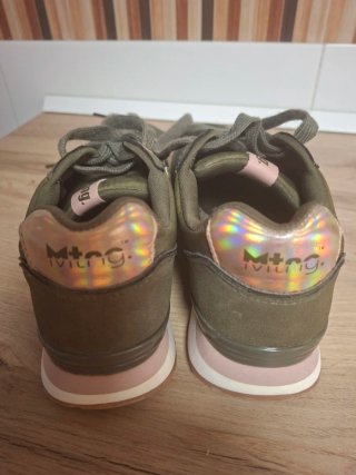 Zapatillas Mustang Mujer Verde y Rosa