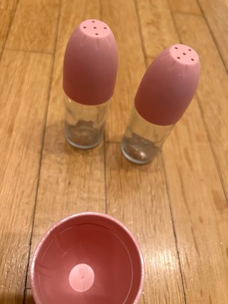 Set Olio Aceto Sale Pepe Trasparente Rosa