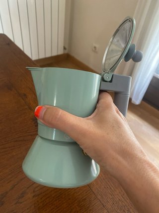 Cafetera Italiana Moka Mint/Gris