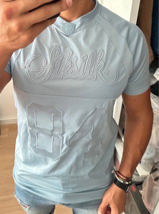 Camiseta SikSilk Talla S Azul Cielo