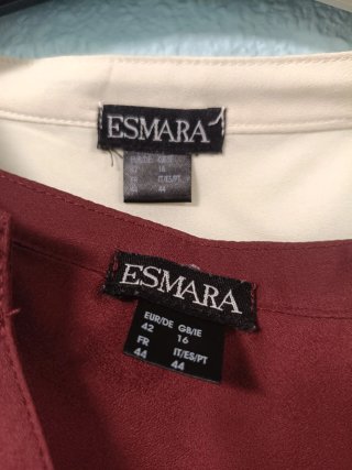 Camisas en beige y granate suelta