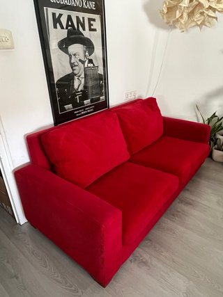 Sofá de 2 plazas rojo