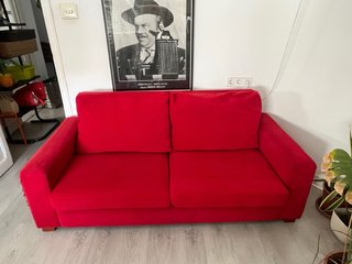 Sofá de 2 plazas rojo