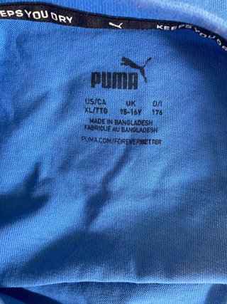 2 Camisetas Puma Talla M (Azul y Gris)