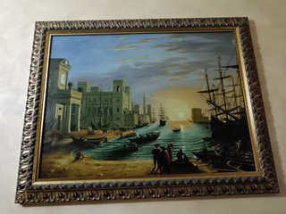 Riproduzione quadro porto navi