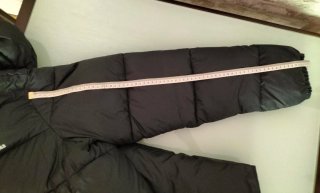 Abrigo plumas largo Columbia negro. Talla M
