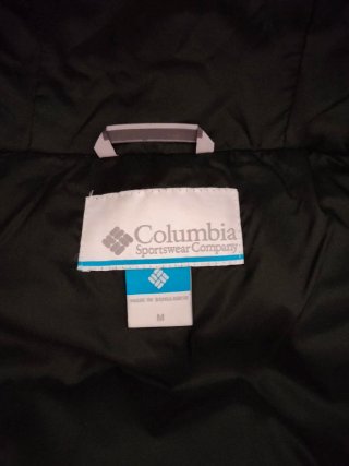 Abrigo plumas largo Columbia negro. Talla M