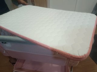 Minicuna rosa con mosquitera