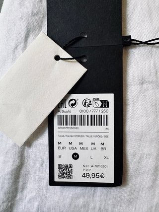 Camisa Lino Massimo Dutti Hombre Talla M